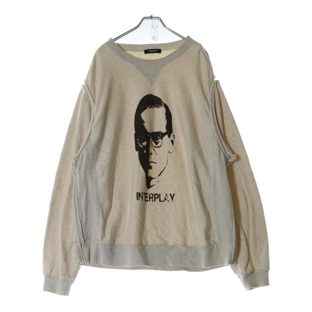 UNDERCOVER(アンダーカバー) 25SS Exchange Bill Evans INTERPLAY エクスチェンジ スウェット ビルエヴァンス 長袖クルーネックスウェットトレーナー ベージュ UC1E9809-1