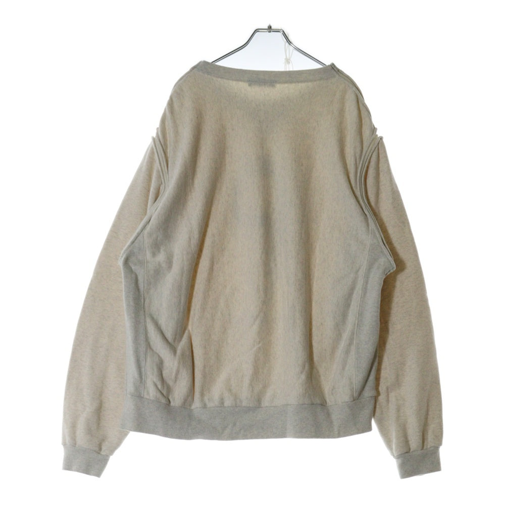 UNDERCOVER(アンダーカバー) 25SS Exchange Bill Evans INTERPLAY エクスチェンジ スウェット ビルエヴァンス 長袖クルーネックスウェットトレーナー ベージュ UC1E9809-1