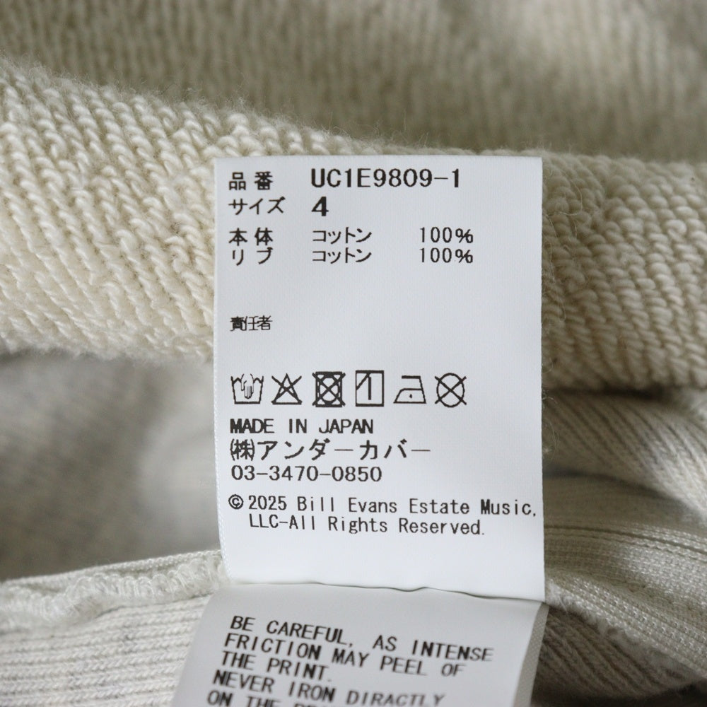 UNDERCOVER(アンダーカバー) 25SS Exchange Bill Evans INTERPLAY エクスチェンジ スウェット ビルエヴァンス 長袖クルーネックスウェットトレーナー ベージュ UC1E9809-1