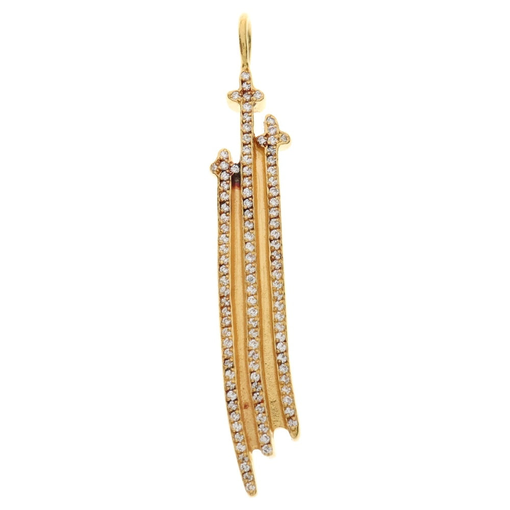 CHROME HEARTS(クロムハーツ) 22K RS3 CROSS CHARM PAVEダイヤ チャーム ゴールドネックレストップ