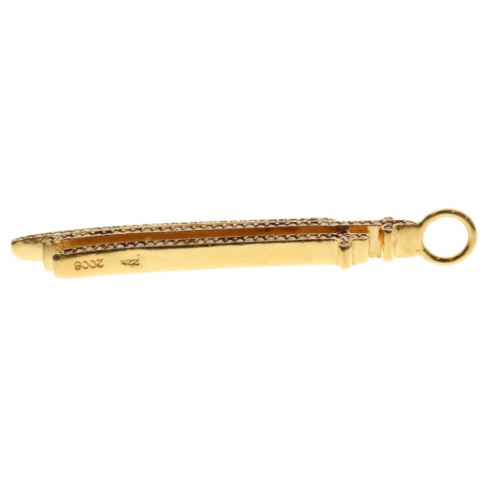 CHROME HEARTS(クロムハーツ) 22K RS3 CROSS CHARM PAVEダイヤ チャーム ゴールドネックレストップ