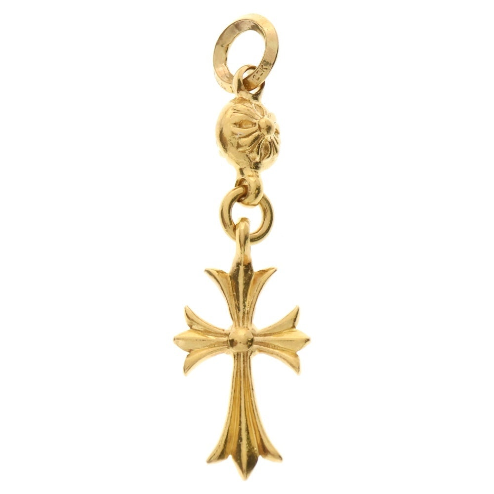 CHROME HEARTS(クロムハーツ) 22K 1BT TNY CH CRS 1ボールタイニーCHクロス チャーム ネックレストップ ゴールド