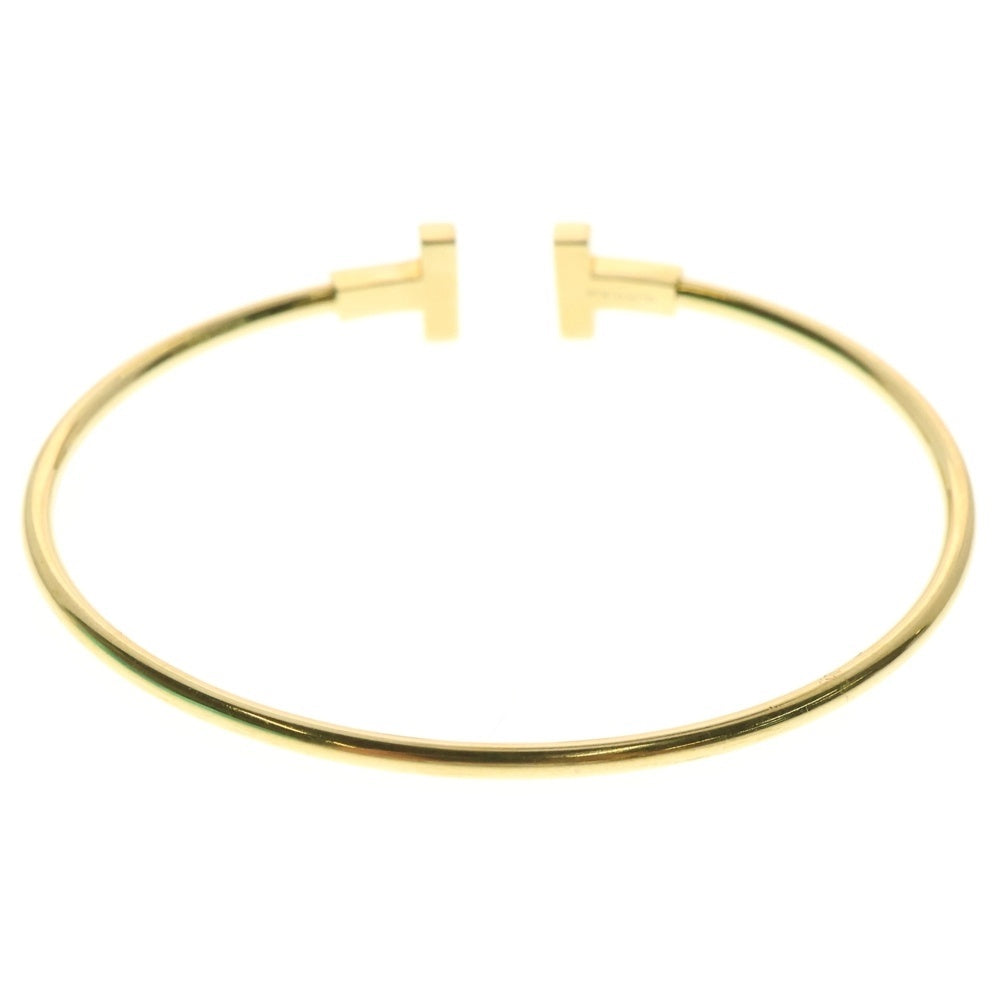 TIFFANY & Co.(ティファニー) K18 Tナロー ワイヤー バングル ブレスレット ゴールド