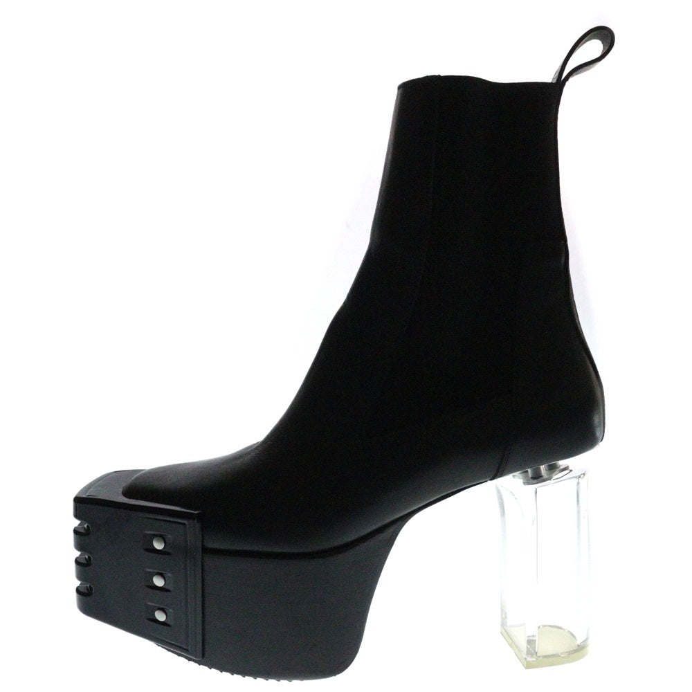 Rick Owens(リックオウエンス) Platformskiss Grill Kiss Boots プラットフォーム グリル キスブーツ ブラック RU02C7825 LWNGR0