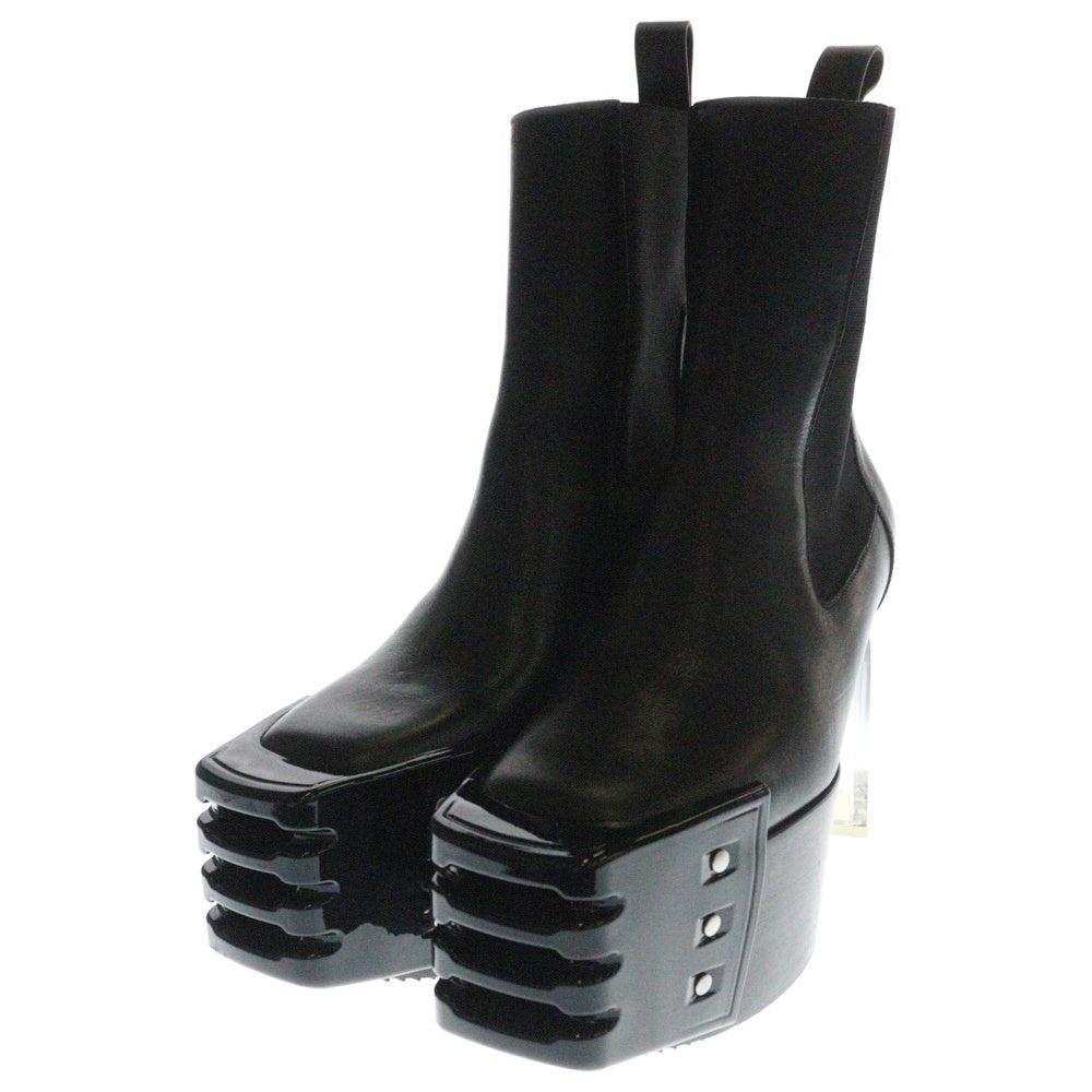 Rick Owens(リックオウエンス) Platformskiss Grill Kiss Boots プラットフォーム グリル キスブーツ ブラック RU02C7825 LWNGR0
