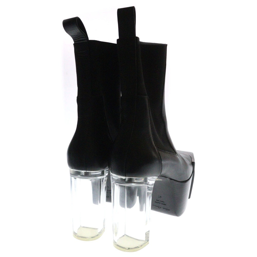 Rick Owens(リックオウエンス) Platformskiss Grill Kiss Boots プラットフォーム グリル キスブーツ ブラック RU02C7825 LWNGR0