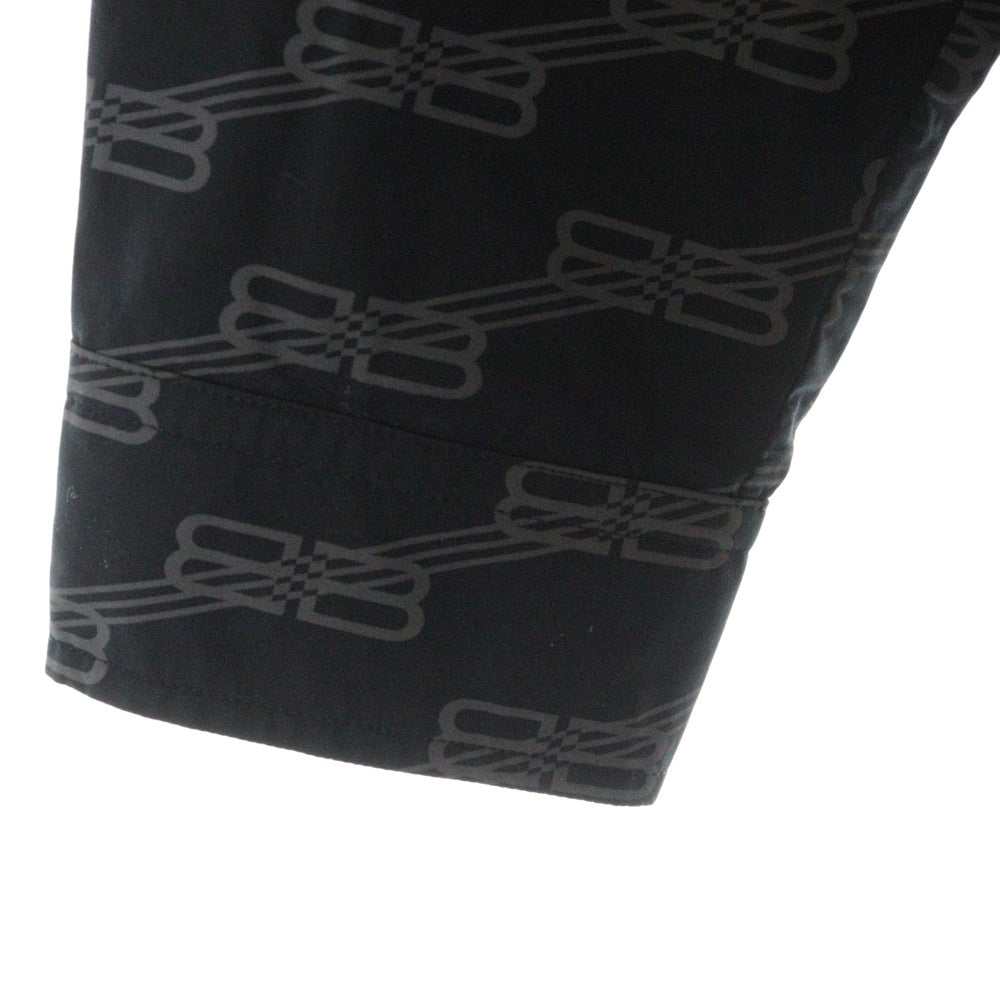 BALENCIAGA(バレンシアガ) BB ALL OVER LOGO LARGE SHIRTS 662983 TML36 オールオーバーロゴ 長袖シャツ ブラック