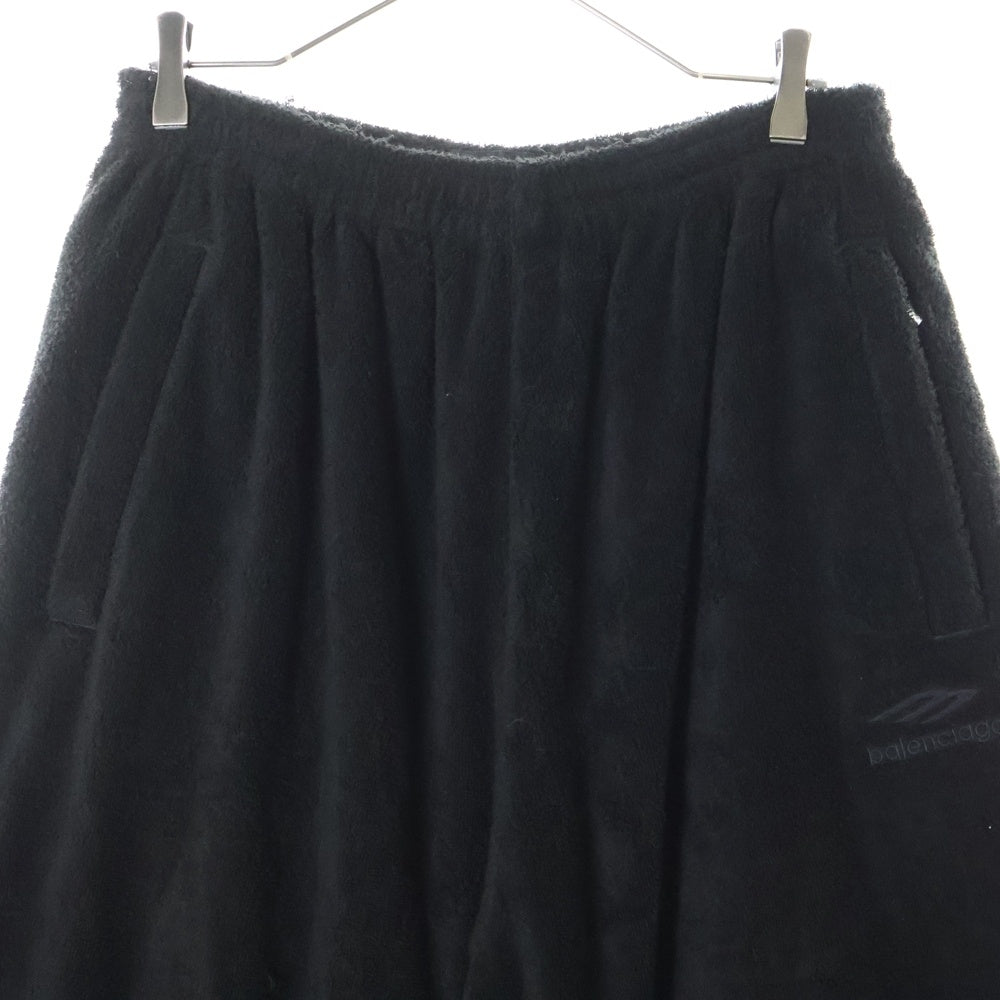 BALENCIAGA(バレンシアガ) 24SS ロゴ刺繍 パイル地ショートパンツ ブラック 794850 TQP11