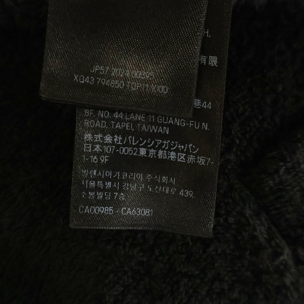 BALENCIAGA(バレンシアガ) 24SS ロゴ刺繍 パイル地ショートパンツ ブラック 794850 TQP11
