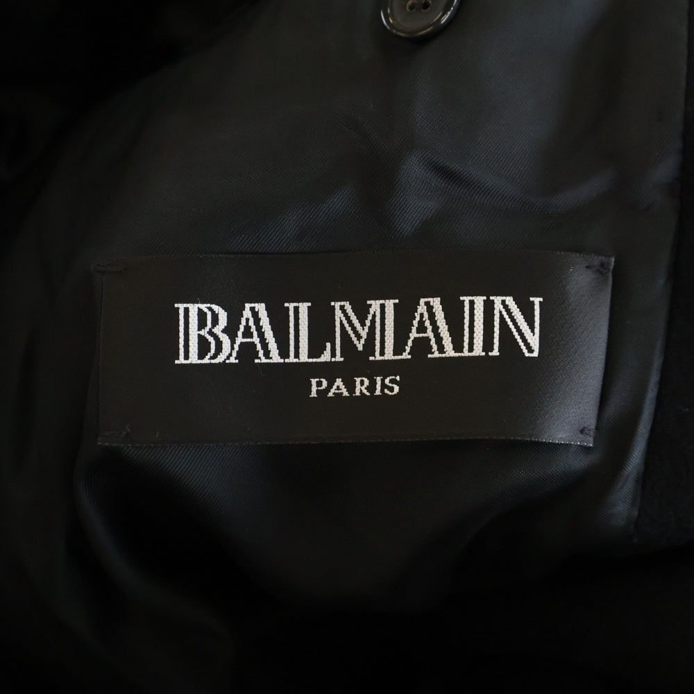 BALMAIN(バルマン) Belted Trench Coat W7H3028T158 ベルト付き ロングトレンチコート ウール 金ボタン