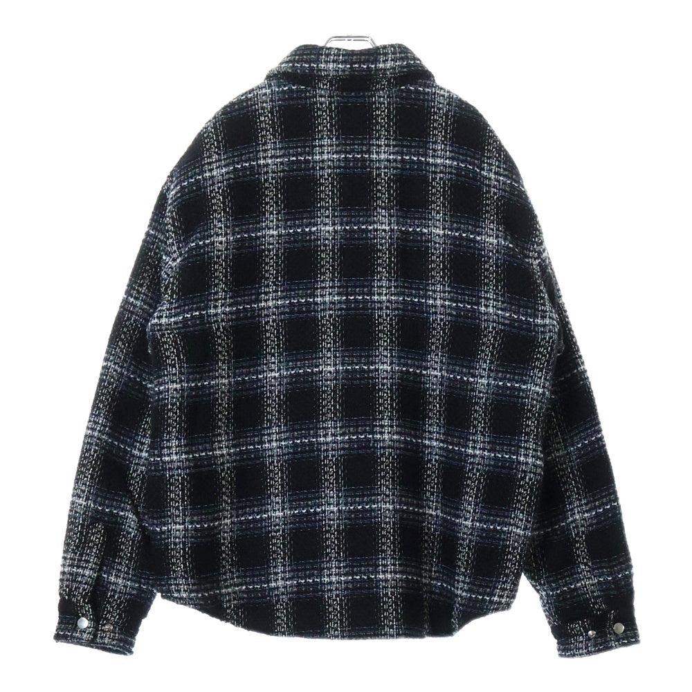 AMIRI(アミリ) SHADOW PLAID PADDED OVERSHIRT PS23MOS001 シャドウ プレイド パデッド オーバーシャツ 長袖 ブラック