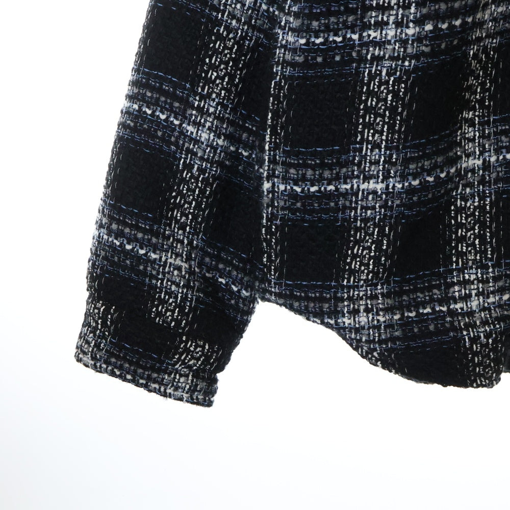 AMIRI(アミリ) SHADOW PLAID PADDED OVERSHIRT PS23MOS001 シャドウ プレイド パデッド オーバーシャツ 長袖 ブラック