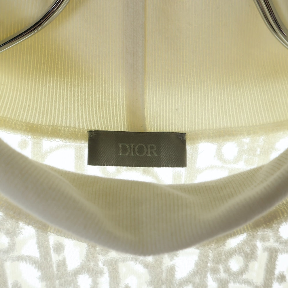 DIOR(ディオール) オブリーク 総柄 シースルー ガーゼ ニット ジャガード モノグラム 143J640A0732 アイボリー