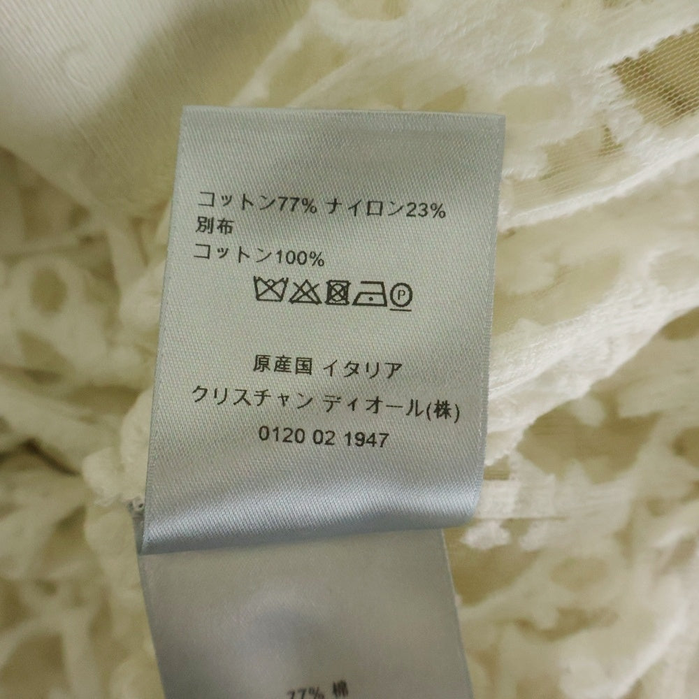 DIOR(ディオール) オブリーク 総柄 シースルー ガーゼ ニット ジャガード モノグラム 143J640A0732 アイボリー