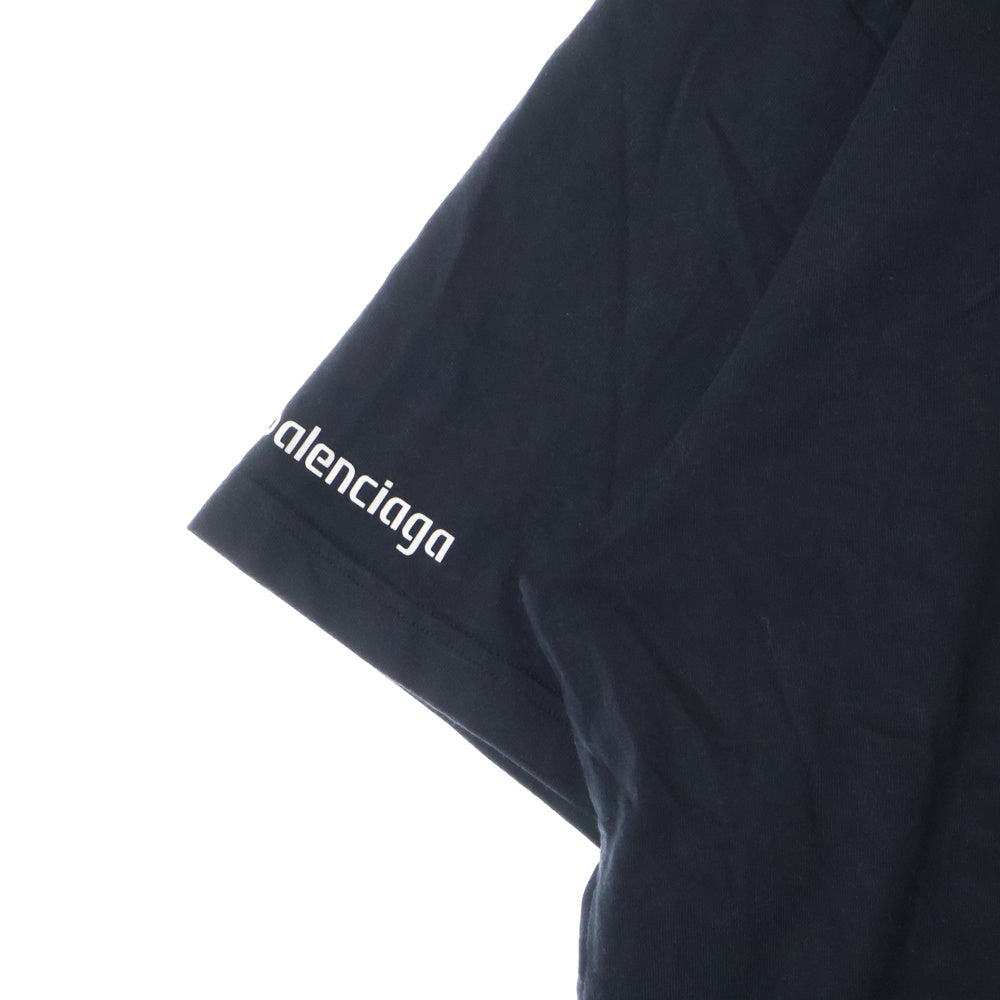 BALENCIAGA(バレンシアガ) 21AW ×SONY PlayStation5 651795 TKVF3 プレイステーション5 PS5ロゴプリント半袖Tシャツ カットソー ブラック