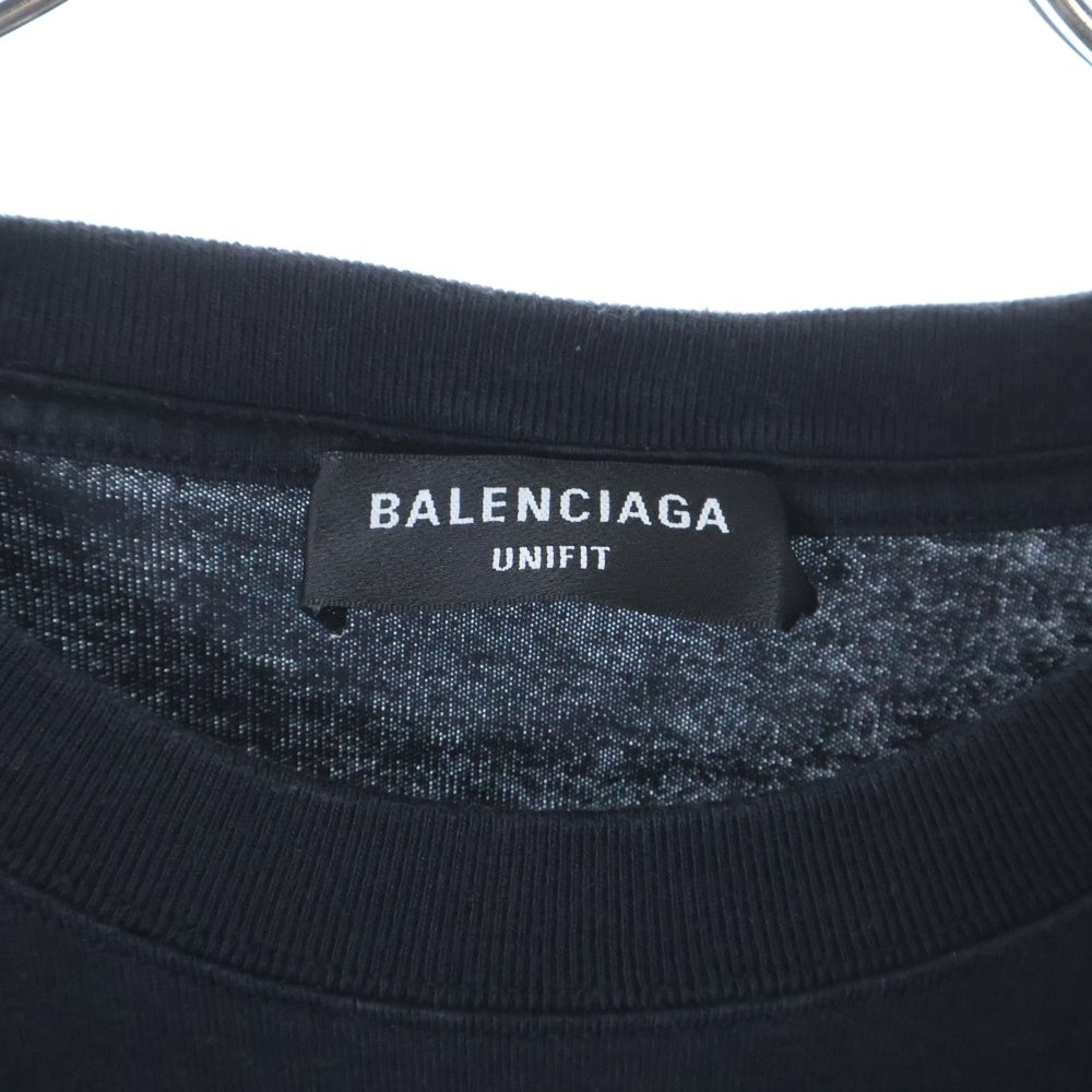BALENCIAGA(バレンシアガ) 21AW ×SONY PlayStation5 651795 TKVF3 プレイステーション5 PS5ロゴプリント半袖Tシャツ カットソー ブラック