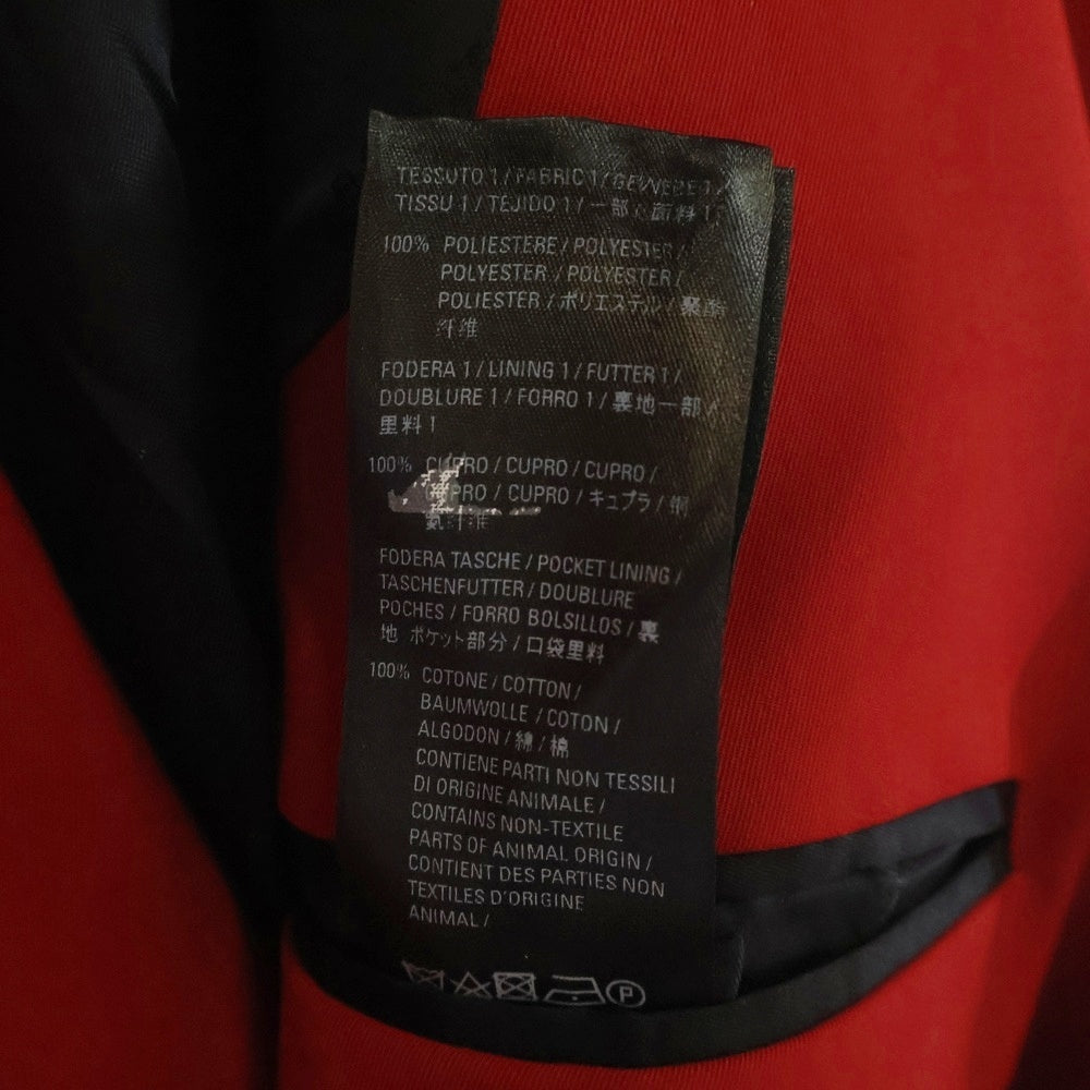 BALENCIAGA(バレンシアガ) パワーショルダー ラベルタグ テーラードジャケット レッド 571534 TBO11