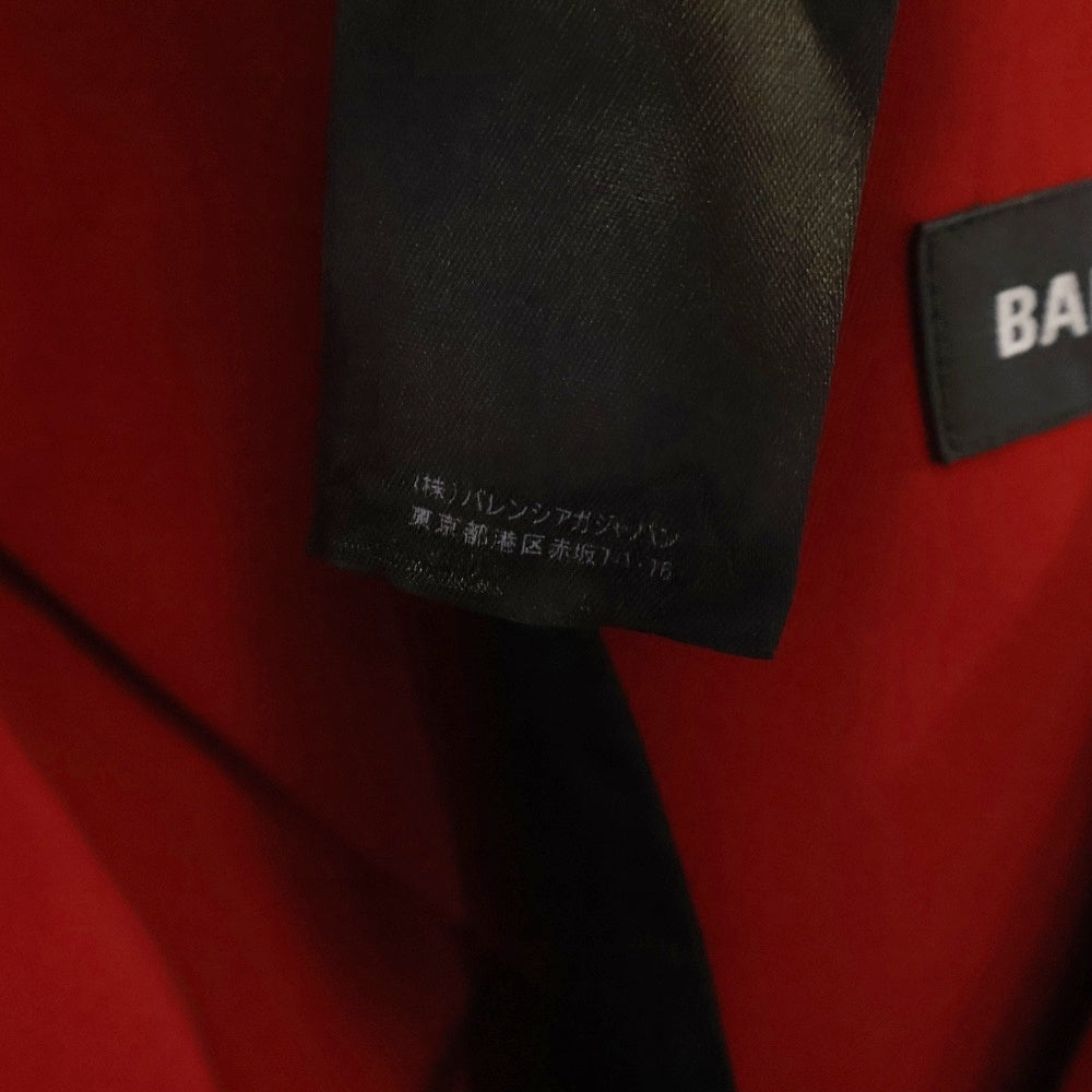 BALENCIAGA(バレンシアガ) パワーショルダー ラベルタグ テーラードジャケット レッド 571534 TBO11