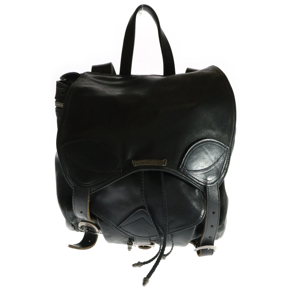 CHROME HEARTS(クロムハーツ) BACKPACK バックパック ガンスリンガーストラップレザーバックパックリュック ブラック