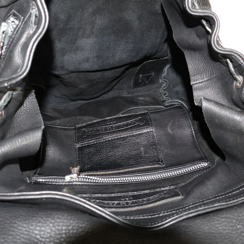 CHROME HEARTS(クロムハーツ) BACKPACK バックパック ガンスリンガーストラップレザーバックパックリュック ブラック
