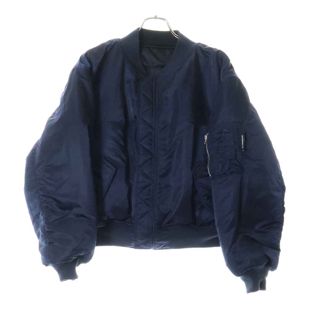 VETEMENTS(ヴェトモン) 20AW×Alpha Reversible Bomber Jacket UAH21JA010 アルファ リバーシブルボンバージャケット ネイビー/ブラック