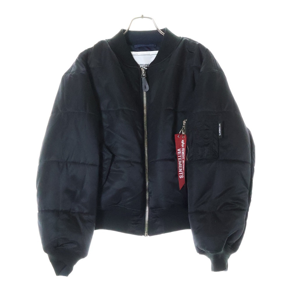 VETEMENTS(ヴェトモン) 20AW×Alpha Reversible Bomber Jacket UAH21JA010 アルファ リバーシブルボンバージャケット ネイビー/ブラック