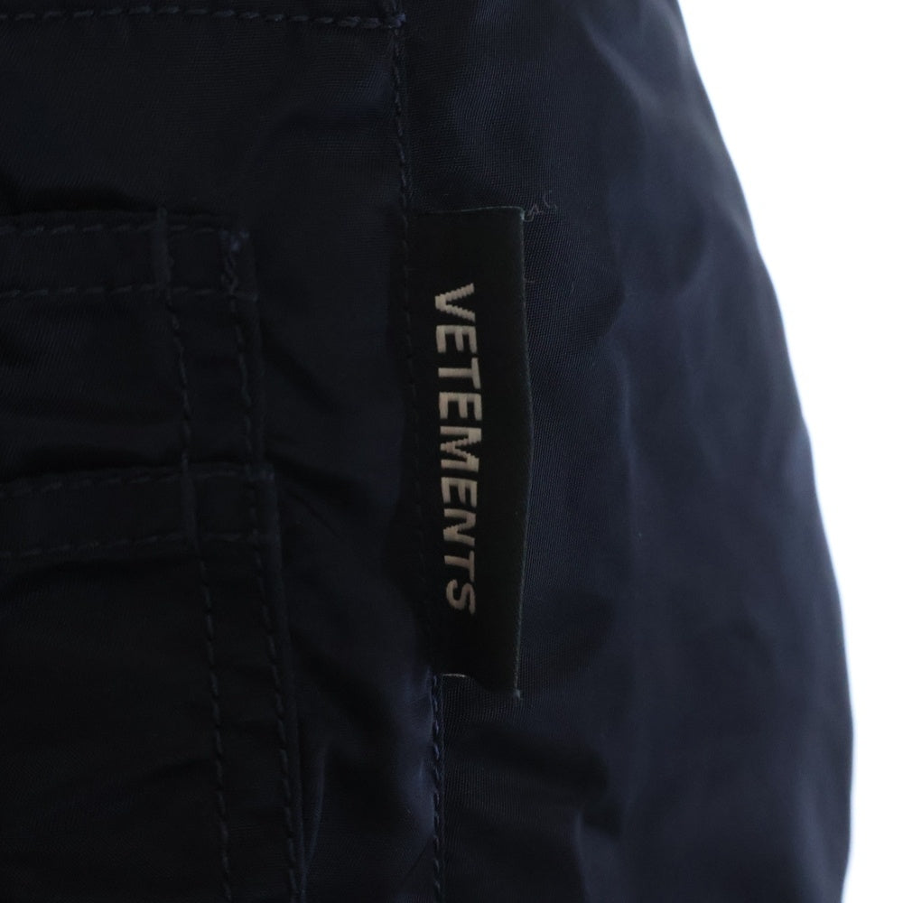 VETEMENTS(ヴェトモン) 20AW×Alpha Reversible Bomber Jacket UAH21JA010 アルファ リバーシブルボンバージャケット ネイビー/ブラック