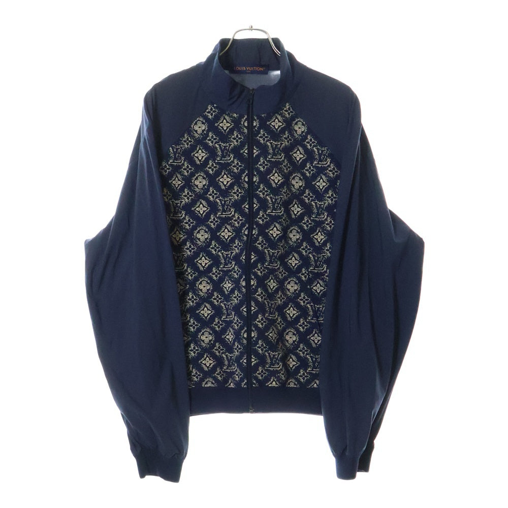 LOUIS VUITTON(ルイヴィトン) 23AW テクニカルコットン ジップタンクトップ モノグラム ジャガードニットジャケット トラックジャケット ネイビー 1ABJEQ RM232M Z38 HPN20W
