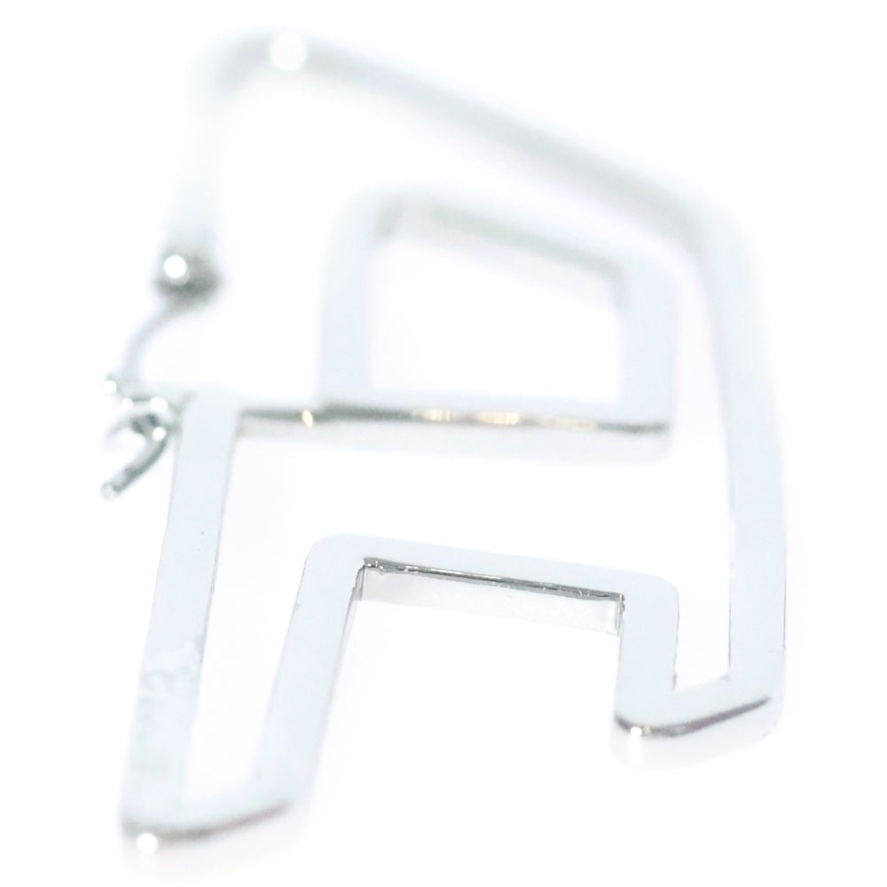 DIESEL(ディーゼル) ロゴモチーフ シルバーフープピアス DX1363040