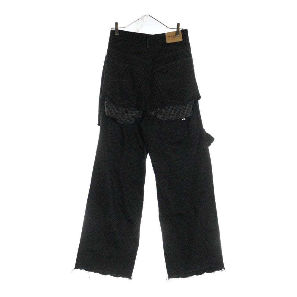 BALENCIAGA(バレンシアガ) 21AW デストロイバギーデニムパンツ 664265 TJW58 ブラック