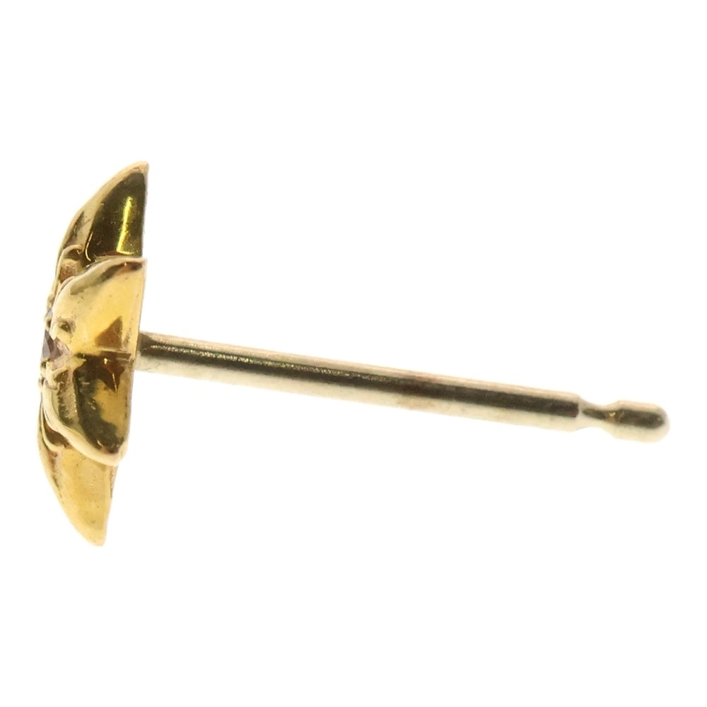 CHROME HEARTS(クロムハーツ) 22K CO STAR DMND スタースタッド 1ダイヤ ゴールドピアス イエローゴールド