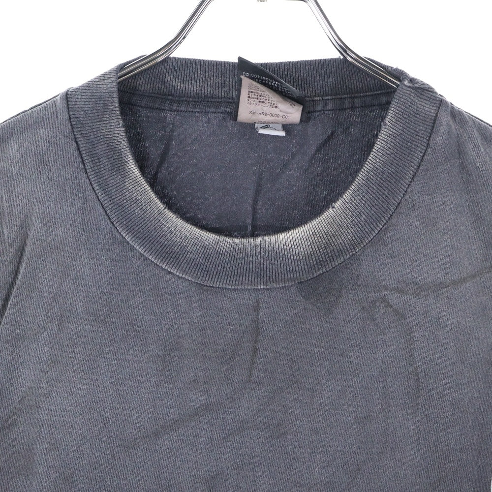 SAINT MICHAEL(セントマイケル) 25SS ×FEAR OF GOD SNT OF GOD FG_SS TEE VINTAGE加工 セントオブゴッド 両面プリント クルーネック 半袖Tシャツ カットソー ブラック SM-HR8-0000-C01