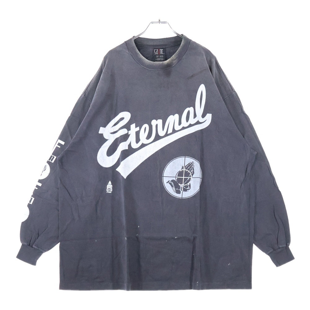 SAINT MICHAEL(セントマイケル) 25SS × FEAR OF GOD SNT OF GOD FG_LS TEE フィアオブゴッド セントオブゴッド 両面プリント クルーネック 長袖Tシャツ カットソー SM-HR8-0000-C02