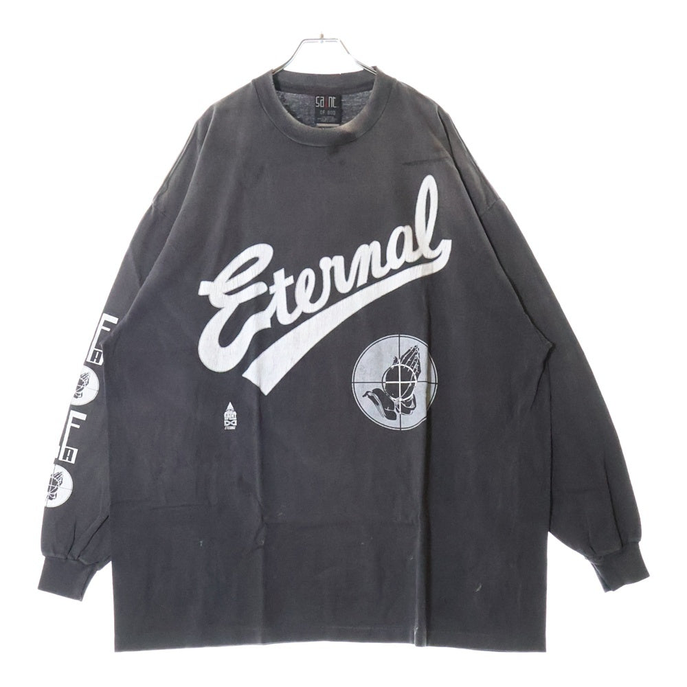 SAINT MICHAEL(セントマイケル) 25SS × FEAR OF GOD SNT OF GOD FG_LS TEE フィアオブゴッド セントオブゴッド 両面プリント クルーネック 長袖Tシャツ カットソー SM-HR8-0000-C02