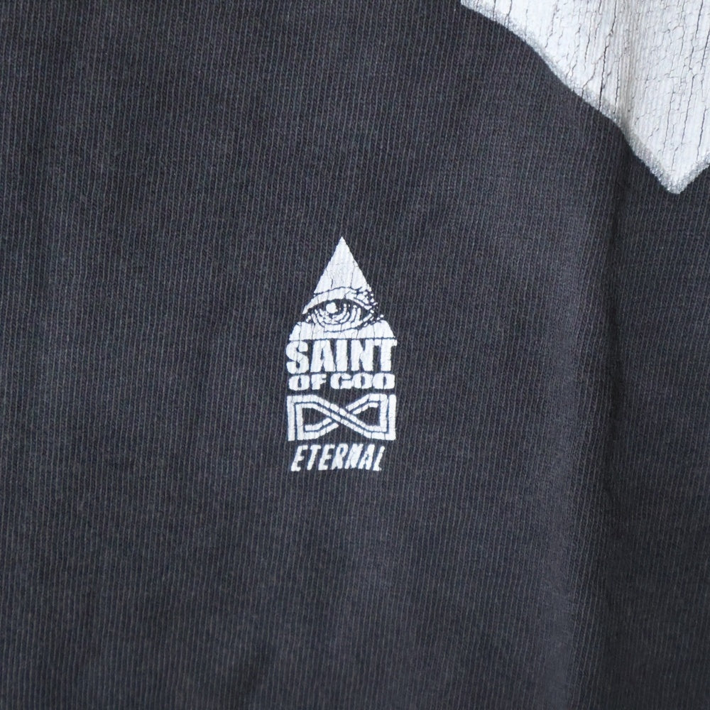 SAINT MICHAEL(セントマイケル) 25SS × FEAR OF GOD SNT OF GOD FG_LS TEE フィアオブゴッド セントオブゴッド 両面プリント クルーネック 長袖Tシャツ カットソー SM-HR8-0000-C02