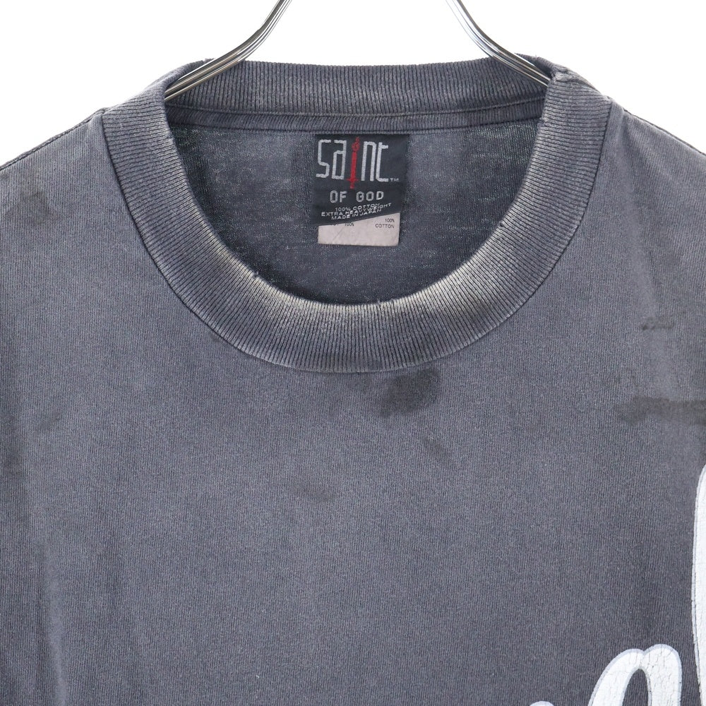 SAINT MICHAEL(セントマイケル) 25SS × FEAR OF GOD SNT OF GOD FG_LS TEE フィアオブゴッド セントオブゴッド 両面プリント クルーネック 長袖Tシャツ カットソー SM-HR8-0000-C02