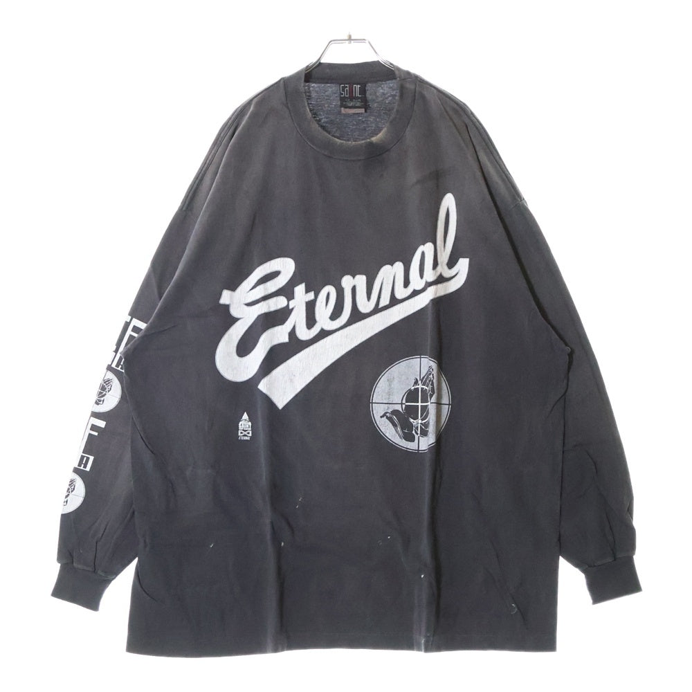 SAINT MICHAEL(セントマイケル) 25SS × FEAR OF GOD SNT OF GOD FG_LS TEE フィアオブゴッド セントオブゴッド 両面プリント クルーネック 長袖Tシャツ カットソー SM-HR8-0000-C02