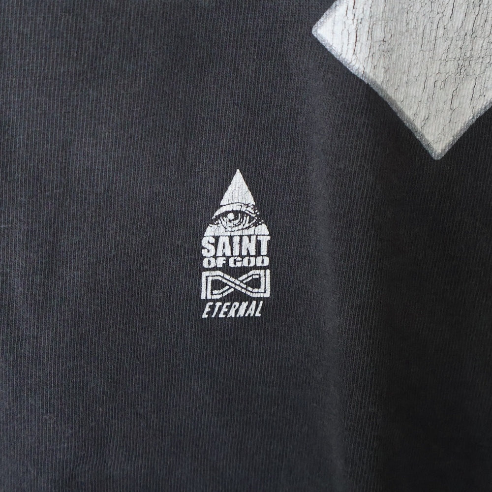 SAINT MICHAEL(セントマイケル) 25SS × FEAR OF GOD SNT OF GOD FG_LS TEE フィアオブゴッド セントオブゴッド 両面プリント クルーネック 長袖Tシャツ カットソー SM-HR8-0000-C02