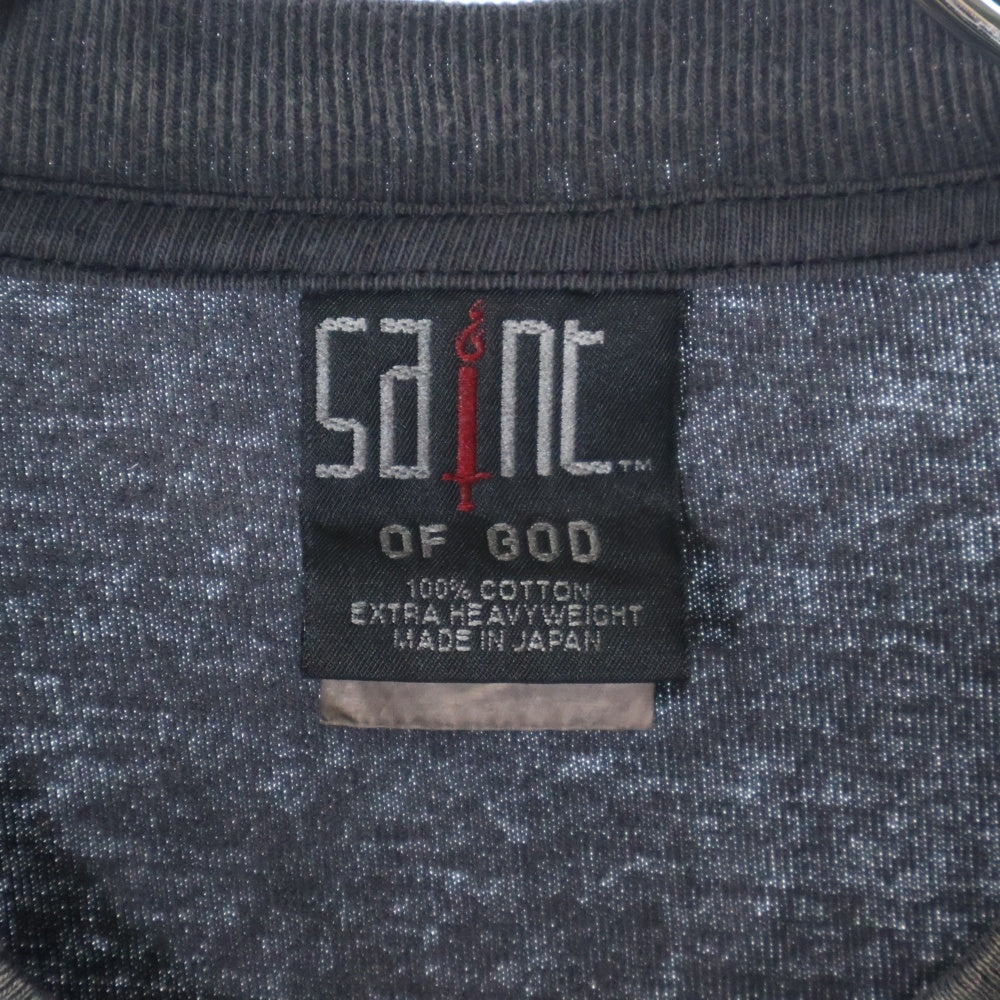 SAINT MICHAEL(セントマイケル) 25SS × FEAR OF GOD SNT OF GOD FG_LS TEE フィアオブゴッド セントオブゴッド 両面プリント クルーネック 長袖Tシャツ カットソー SM-HR8-0000-C02
