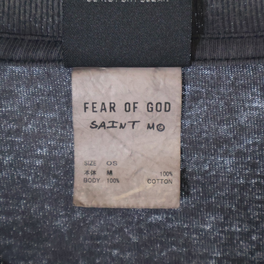 SAINT MICHAEL(セントマイケル) 25SS × FEAR OF GOD SNT OF GOD FG_LS TEE フィアオブゴッド セントオブゴッド 両面プリント クルーネック 長袖Tシャツ カットソー SM-HR8-0000-C02