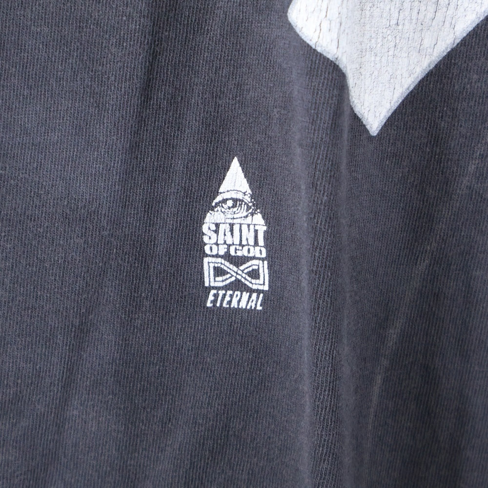 SAINT MICHAEL(セントマイケル) 25SS × FEAR OF GOD SNT OF GOD FG_LS TEE フィアオブゴッド セントオブゴッド 両面プリント クルーネック 長袖Tシャツ カットソー SM-HR8-0000-C02