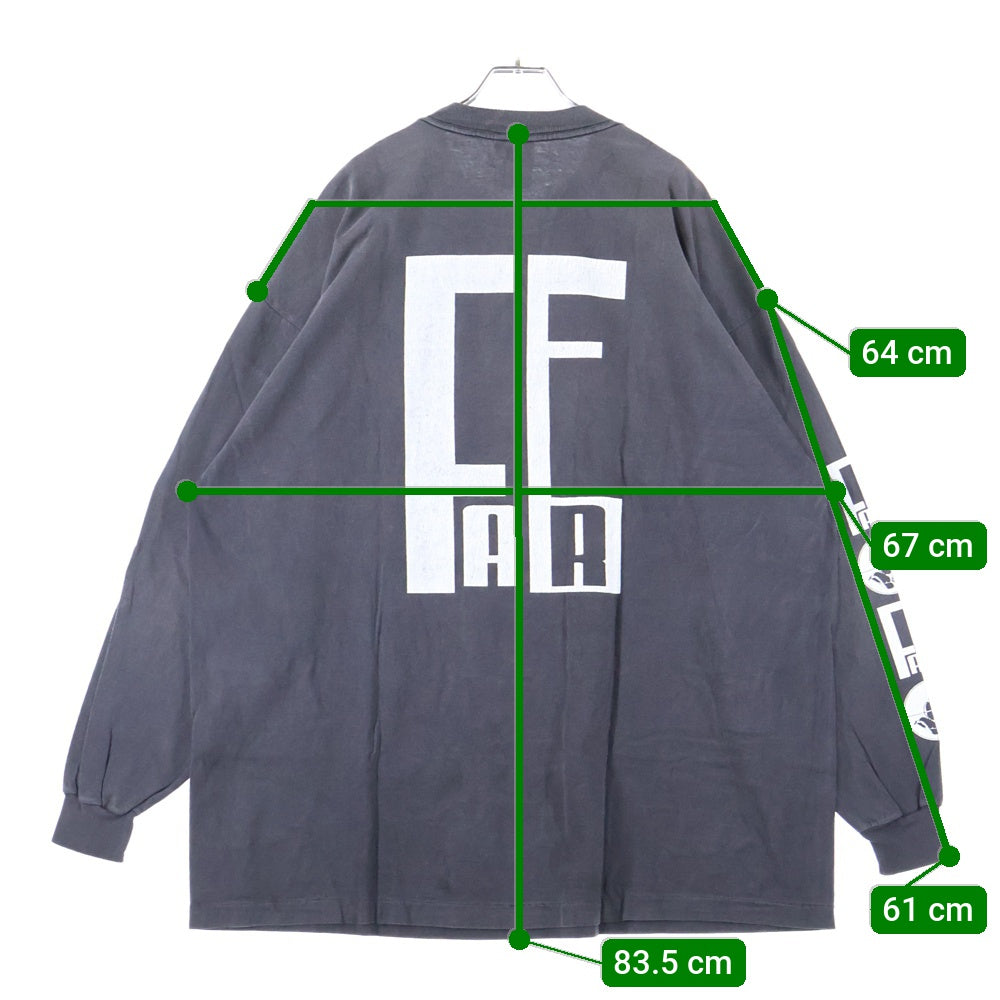 SAINT MICHAEL(セントマイケル) 25SS × FEAR OF GOD SNT OF GOD FG_LS TEE フィアオブゴッド セントオブゴッド 両面プリント クルーネック 長袖Tシャツ カットソー SM-HR8-0000-C02