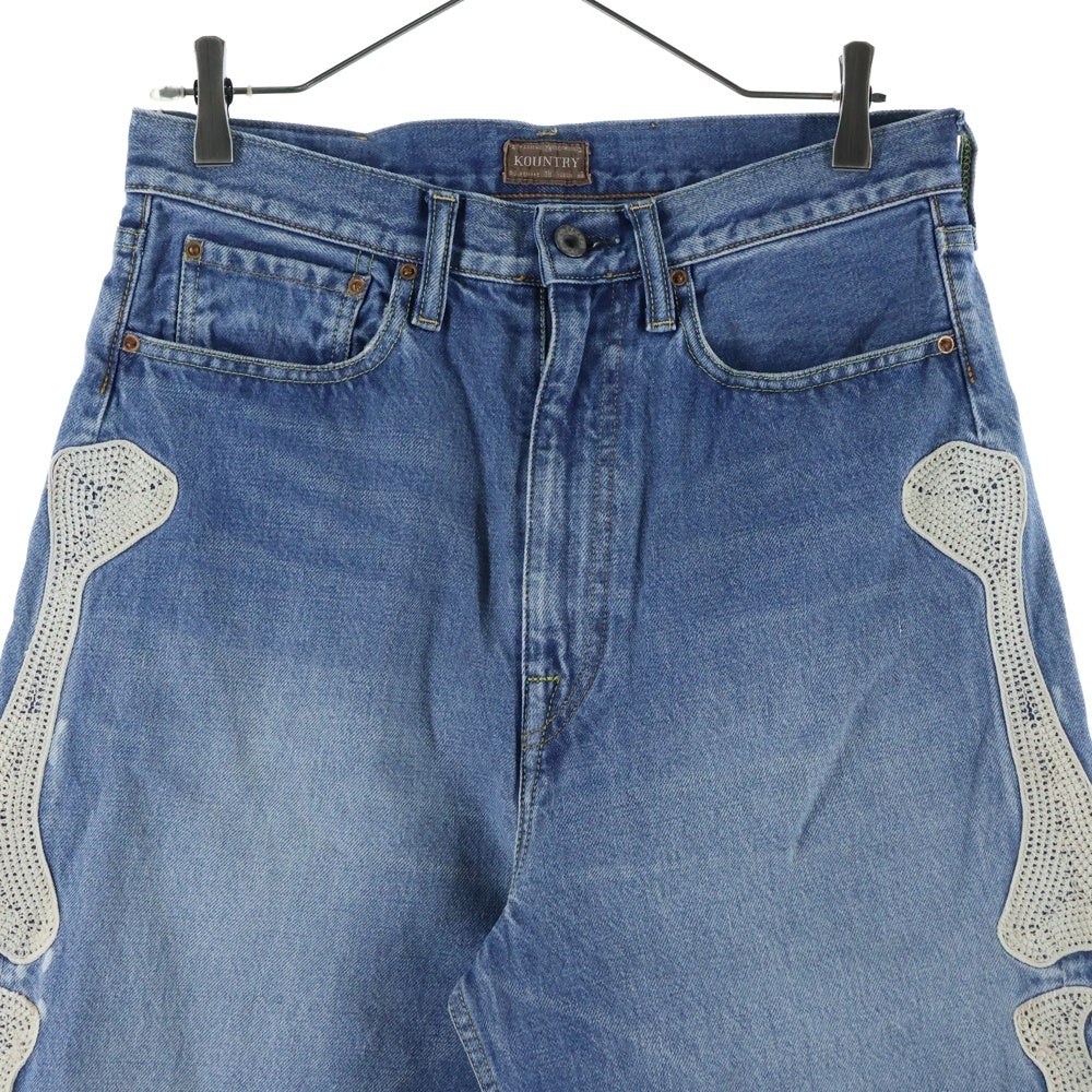 KAPITAL(キャピタル) 14oz Denim 5P Shorts デニムボーンハーフパンツ EK-1448SPA ブルー