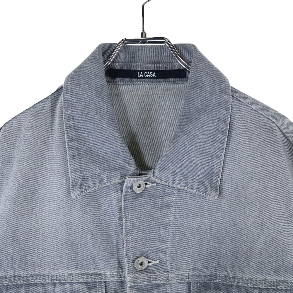 JACQUEMUS(ジャックムス) 24AW La Veste De Nimes Jacket 246DE027-1653-95A デニムジャケット ライトグレー