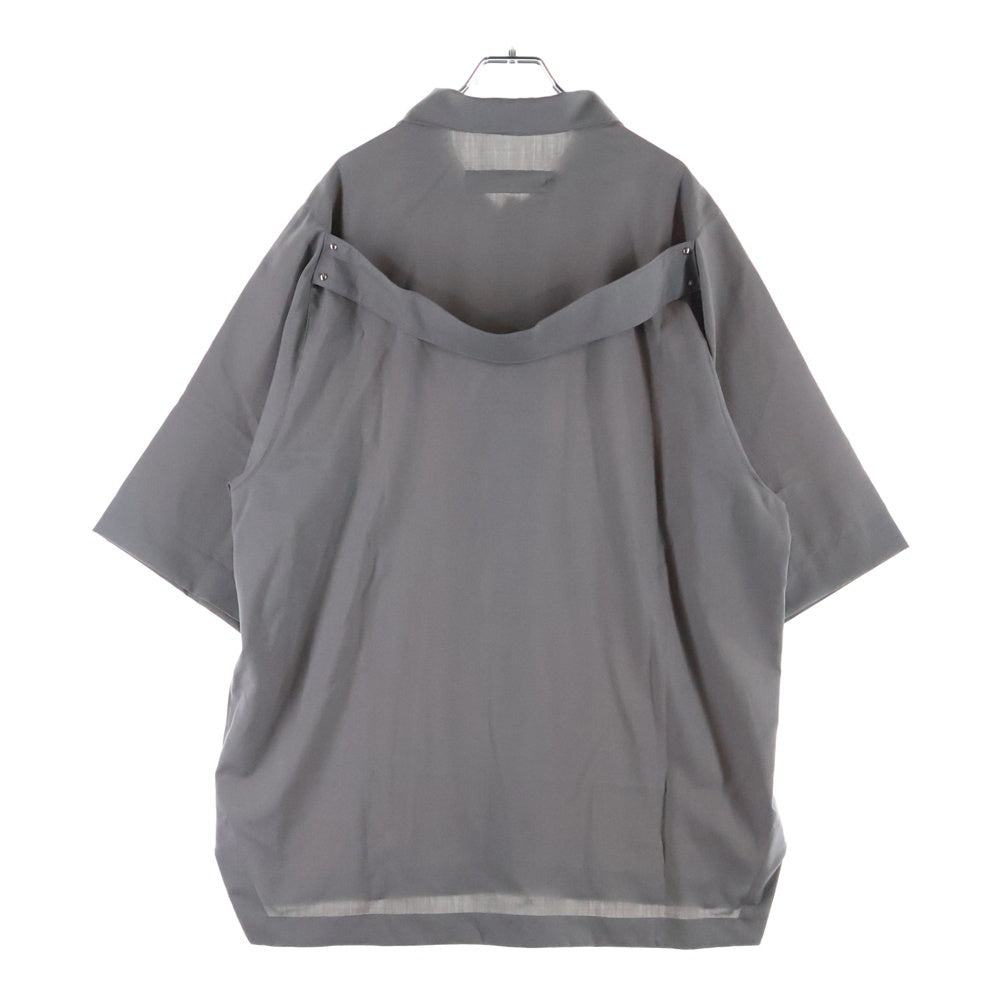 A.F ARTEFACT(エーエフアーティファクト) Summer Wool Half Sleeve Shirts ag-11040 サマーウールハーフスリーブシャツ 半袖ボタンシャツ ベージュ