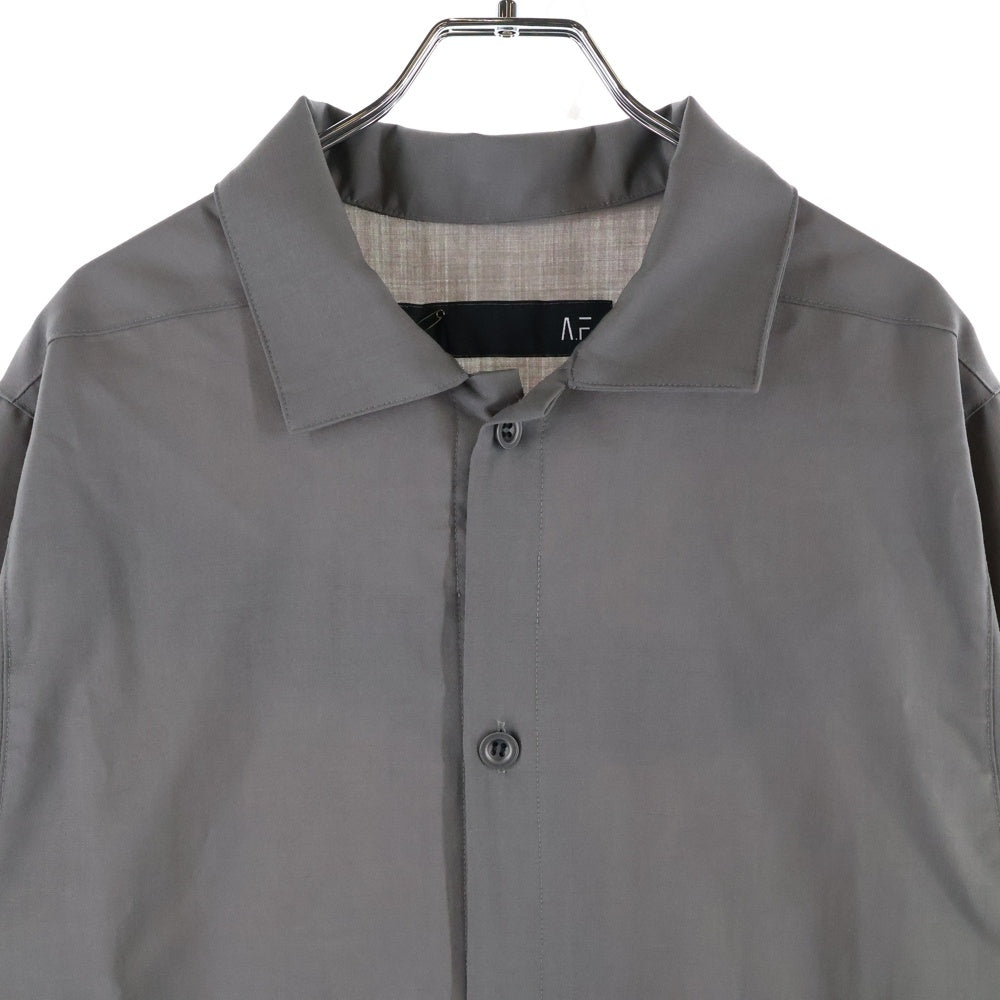 A.F ARTEFACT(エーエフアーティファクト) Summer Wool Half Sleeve Shirts ag-11040 サマーウールハーフスリーブシャツ 半袖ボタンシャツ ベージュ