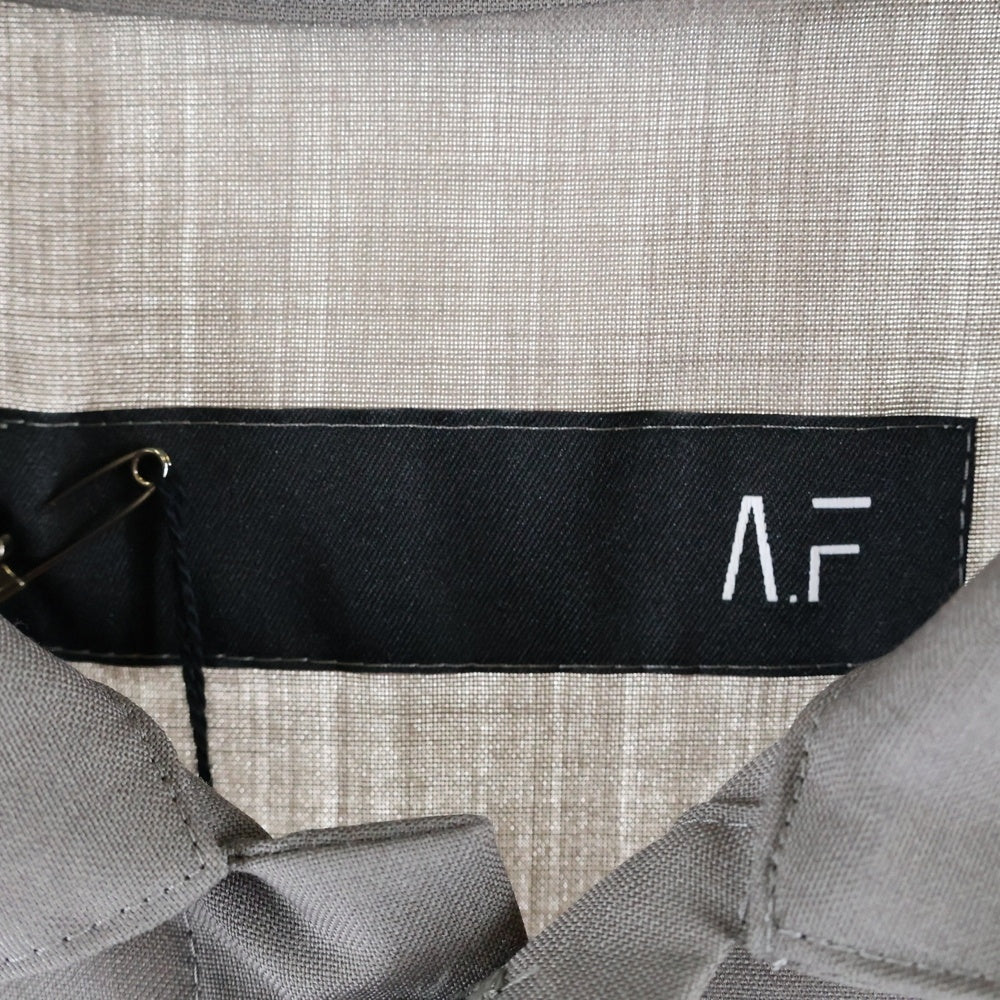 A.F ARTEFACT(エーエフアーティファクト) Summer Wool Half Sleeve Shirts ag-11040 サマーウールハーフスリーブシャツ 半袖ボタンシャツ ベージュ