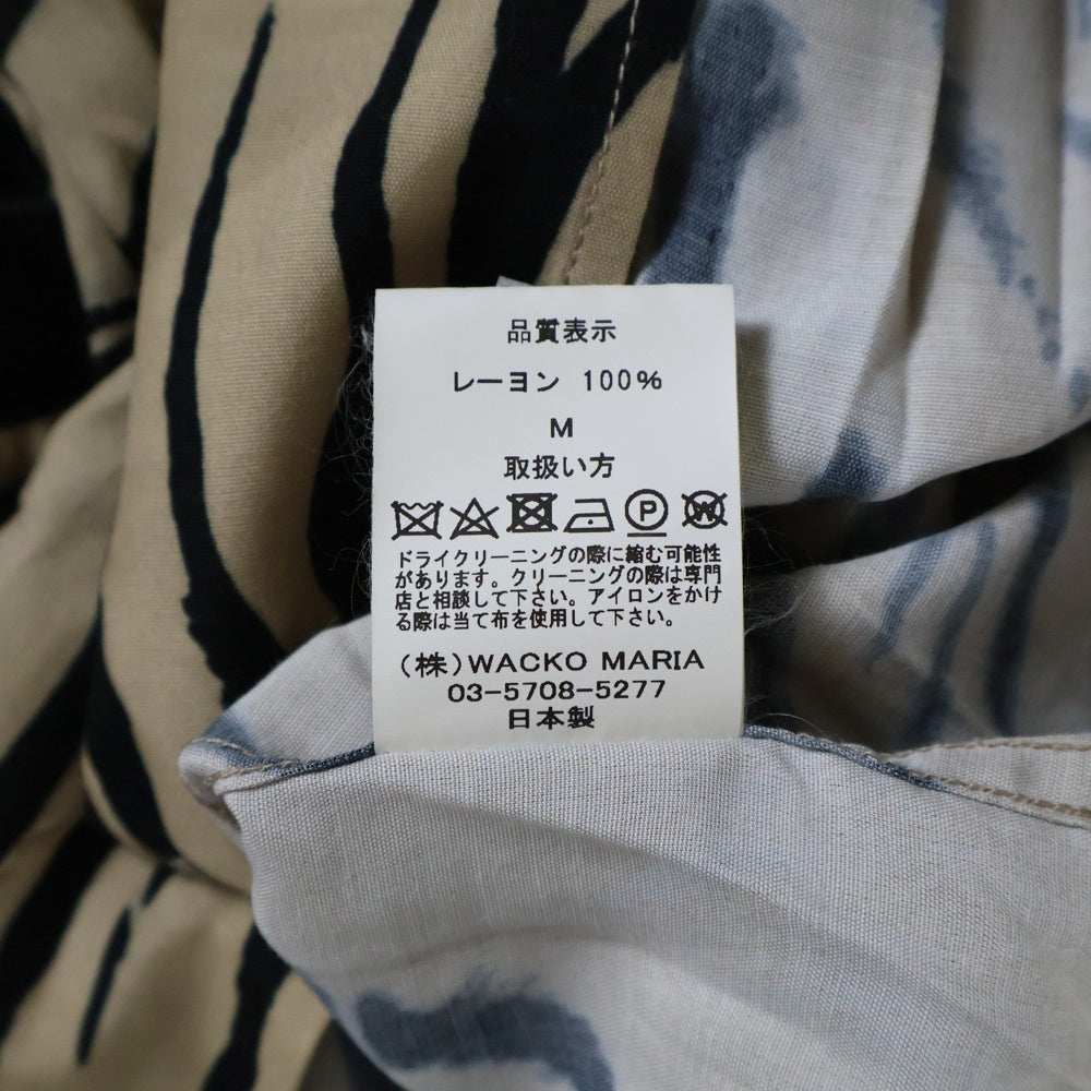 WACKO MARIA(ワコマリア) 22SS × TIM LEHI HAWAIIAN SHIRT S/S ティムリーハイ タイガープリント 開襟シャツ 半袖シャツ ブラウン