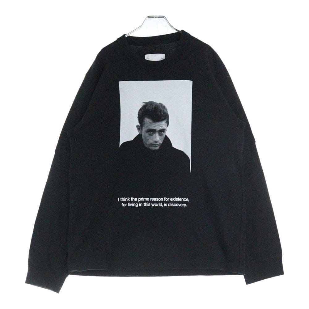 Sacai(サカイ) 25SS James Dean L S T-shirt 長袖プリントカットソー 25-0921S ブラック