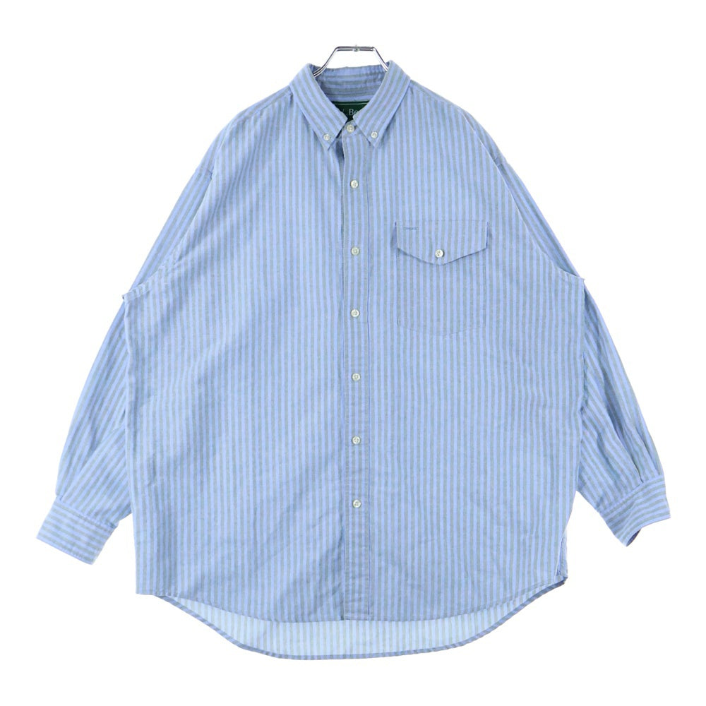 L.L.Bean(エルエルビーン) ×BEAMS Easy-Care Long Sleeve B.D shirts ストライプ長袖シャツ 3175-1221 ブルー